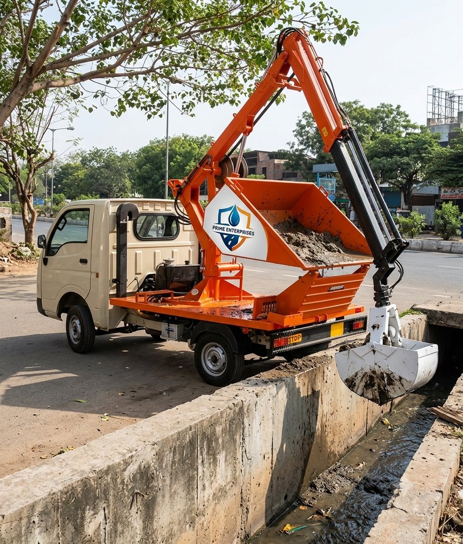 Open-nallah Desilting Machine